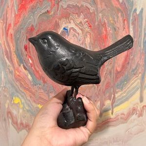 vintage cast iron wren bird figurine